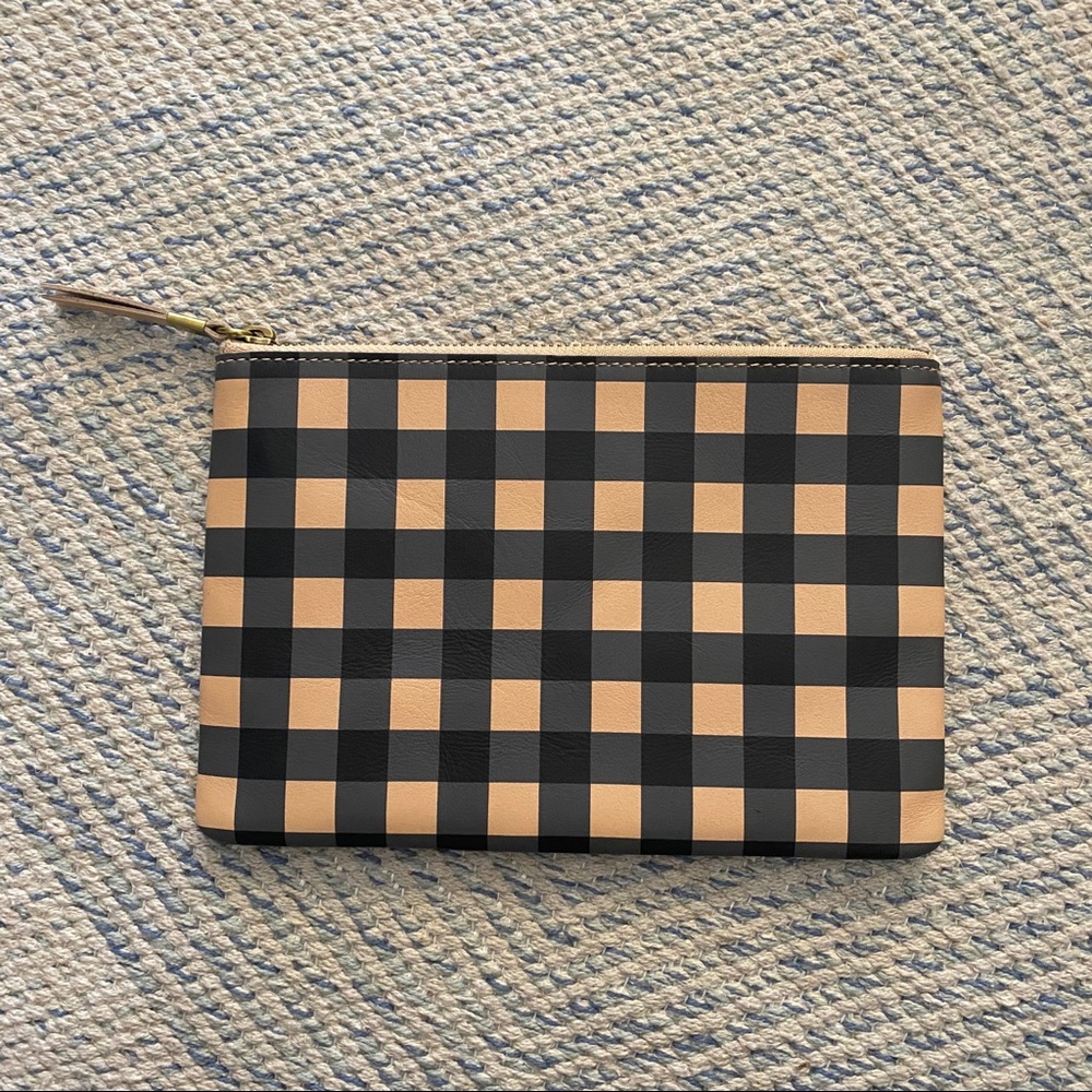 Madewell checked wallet pouch